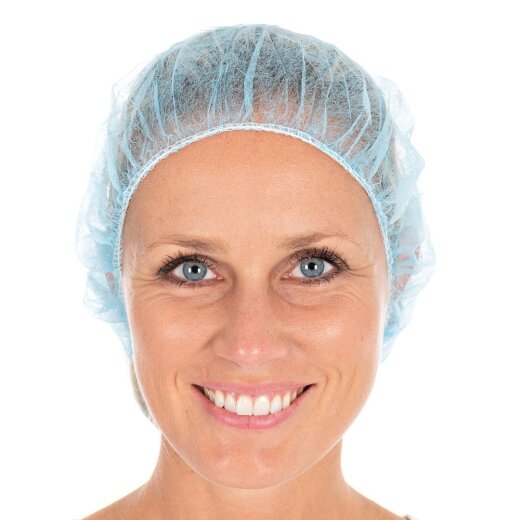Baretthaube "Bettina Eco" aus PP Blau Ø53 cm 20x100 Stk