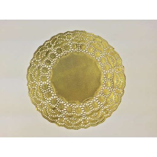 Tortenspitzen rund Gold Ø 37 cm 10x100 Stück