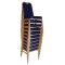 Bankettstühle mit quadratischer Lehne Blau Bolero