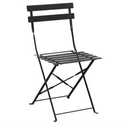 Terrassenstühle klappbar Stahl Schwarz Bolero