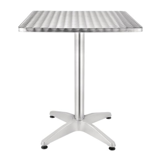 Bistrotisch quadratisch Edelstahl 1 Bein 60x60 cm Bolero