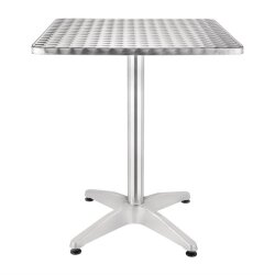 Bistrotisch quadratisch Edelstahl 1 Bein 60x60 cm Bolero