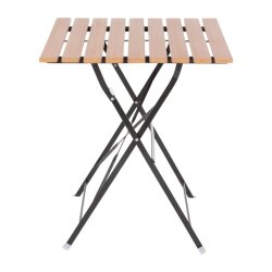 Terrassentisch quadratisch klappbar Holzimitat 60 cm Bolero