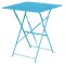 Terrassentisch quadratisch klappbar Stahl 60 cm Bolero Azurblau , Grau oder Schwarz
