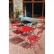 Terrassentisch quadratisch klappbar Stahl 60 cm Bolero Azurblau , Grau oder Schwarz