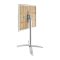 Tisch quadratisch klappbar Edelstahl oder Eschenholz 1 Bein 60 cm Bolero
