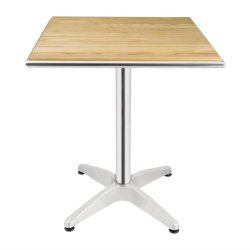 Tisch quadratisch aus Eschenholz 1 Bein 72x60x60 cm Bolero