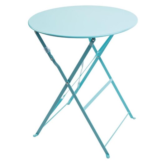Terrassentisch Stahl 60 cm rund klappbar Bolero verschiedene Farben