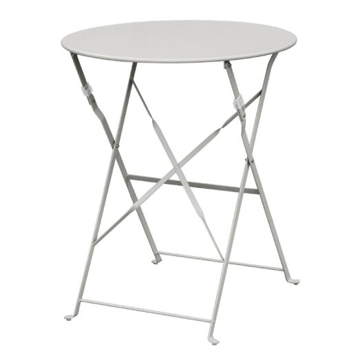 Terrassentisch Stahl Grau 60 cm rund klappbar Bolero
