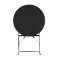 Terrassentisch Stahl Schwarz 60 cm rund klappbar Bolero