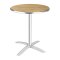 Tisch Edelstahl oder Eschenholz 1 Bein 60 cm rund klappbar Bolero