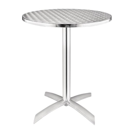 Tisch Edelstahl 1 Bein 60 cm rund klappbar Bolero