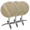 Tisch Eschenholz 1 Bein 60 cm rund klappbar Bolero