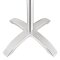 Tischfuß mit Fußkreuz Aluminium oder gebürstetes Aluminium 68 cm hoch Bolero