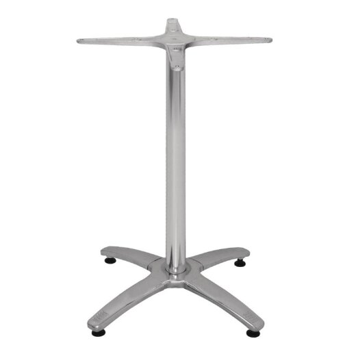 Tischfuß mit Fußkreuz Aluminium 68 cm hoch Bolero