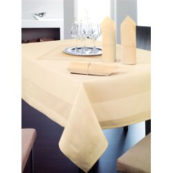 Tischdecke mit Atlaskante Sekt 100% Baumwolle 100 x 100 cm 1 Stück