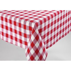 Mitteldecke Rot kariert 100% Baumwolle 70 x 70 cm
