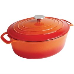 Schmortopf oval Vogue Orange 5 Liter