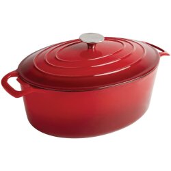 Schmortopf oval Vogue Rot 5 Liter