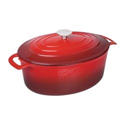 Schmortopf oval Vogue Rot 6 Liter