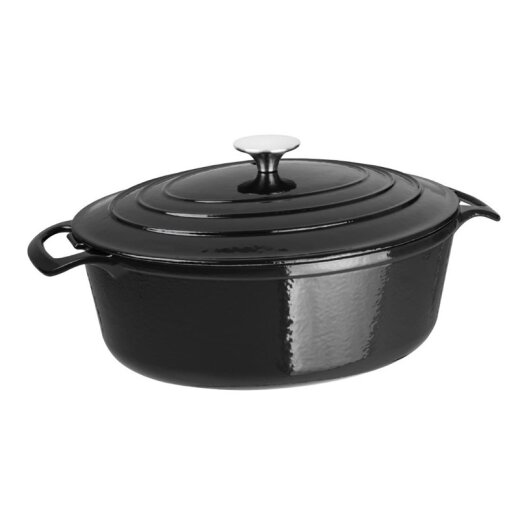 Schmortopf oval Vogue Schwarz 5 Liter