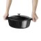 Schmortopf oval Vogue Schwarz 5 Liter