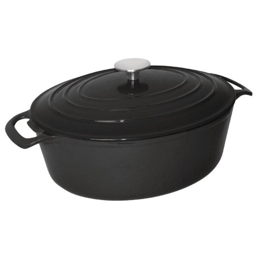 Schmortopf oval Vogue Schwarz 6 Liter