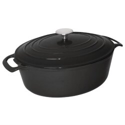 Schmortopf oval Vogue Schwarz 6 Liter