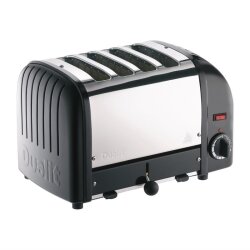 Toaster 40344 Schwarz 4 Schlitze Dualit